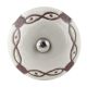 Cream Etched Chain Design Ceramic Wine Bottle Stopper